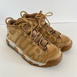 Nike Air Uptempo Premium Wheat Brown Basketball Shoes Size 10